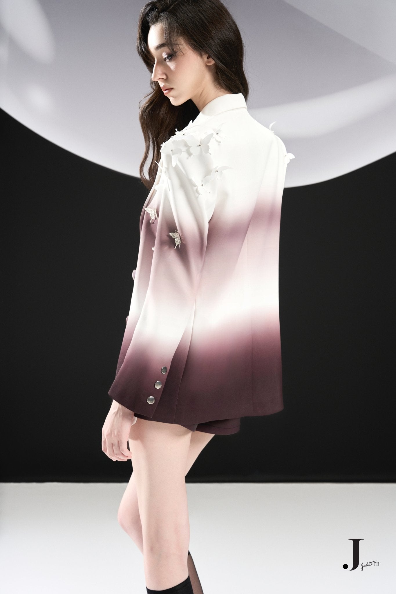 Butterfly 2.Y Vest x Y Bra x Dark Purple K Short - Jadeiteth