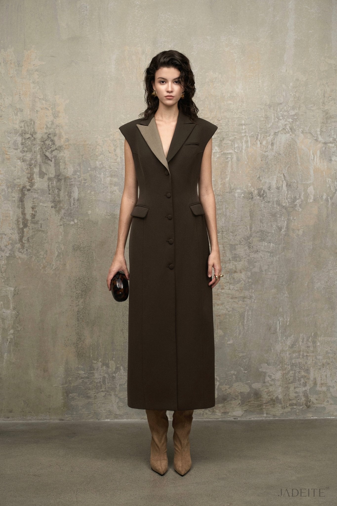 Earthline Shoulder Vest Coat - Jadeiteth