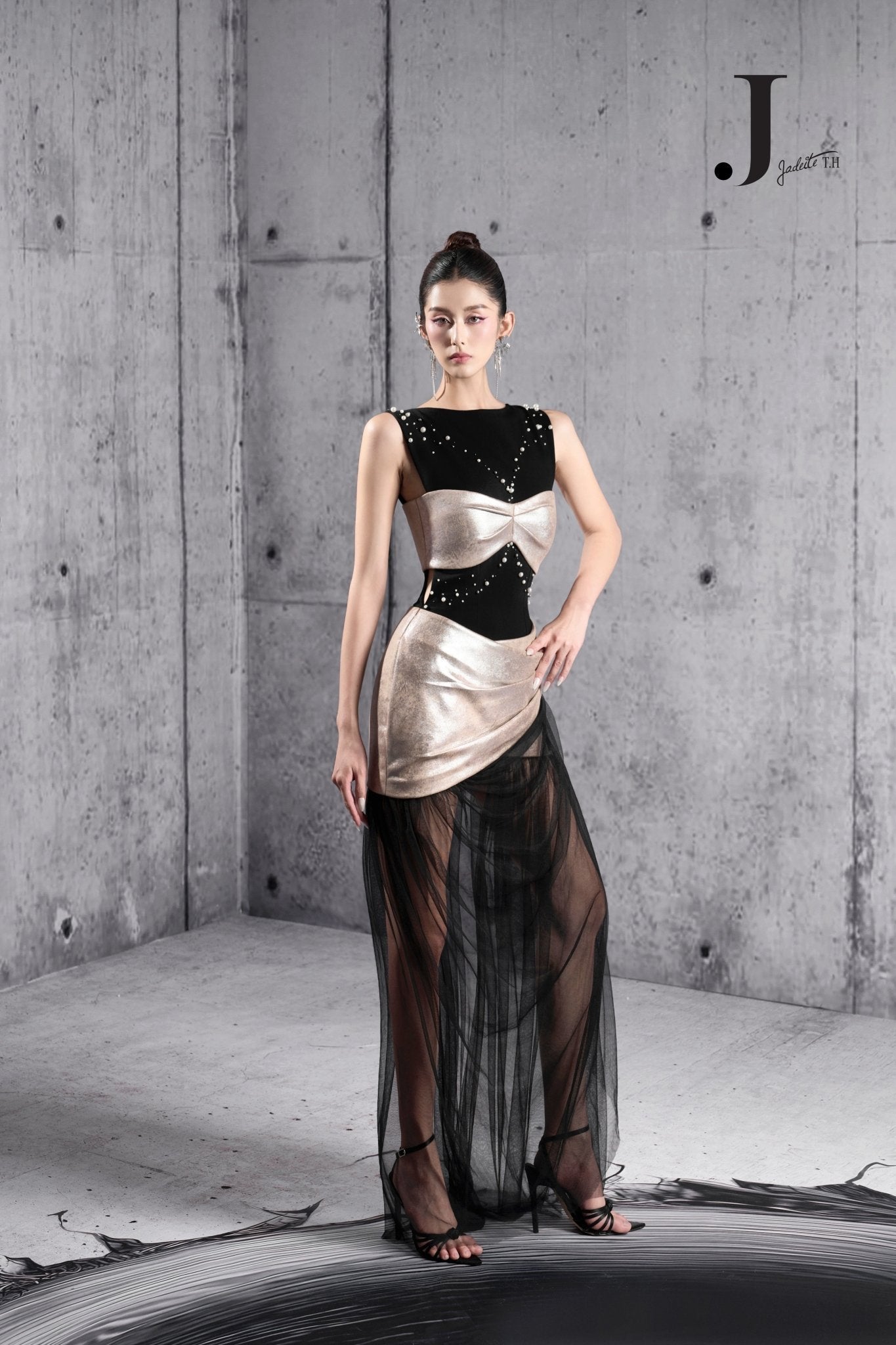 GEISHA PEARL MIDI DRESS - Jadeiteth