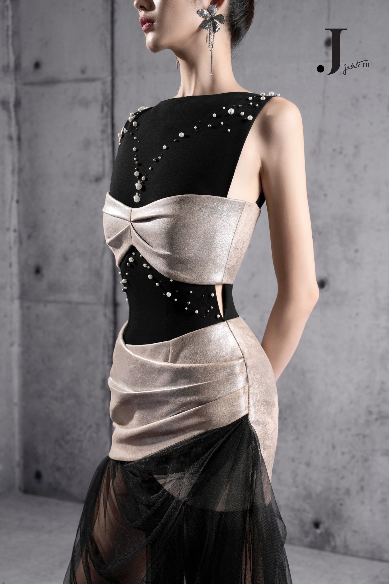 GEISHA PEARL MIDI DRESS - Jadeiteth