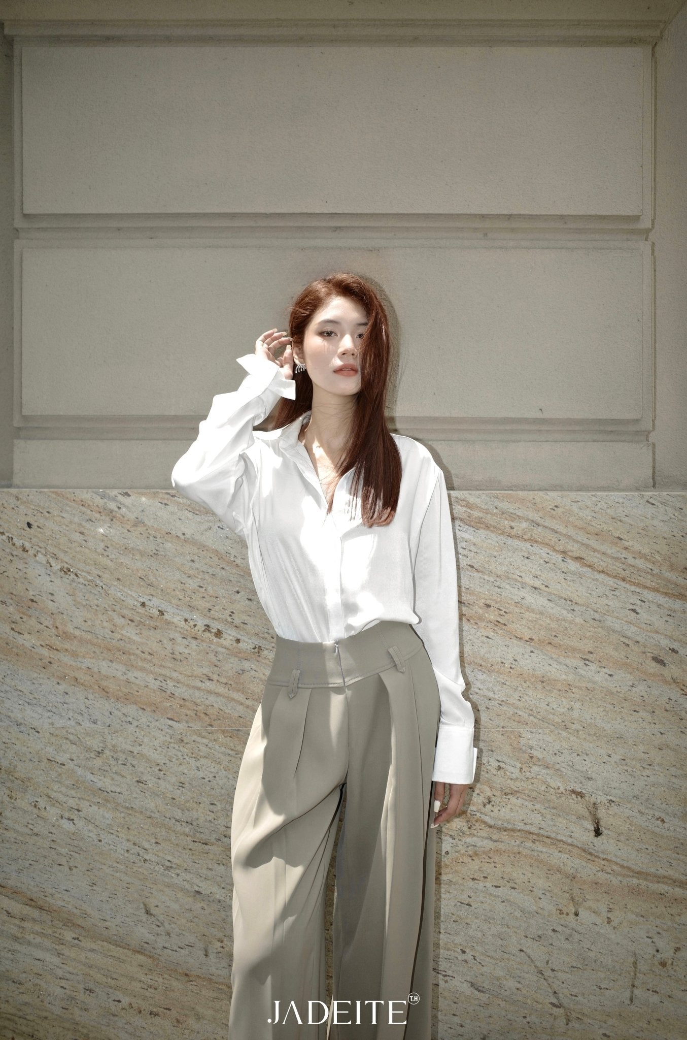 Scar Gile Croptop Planny White Skirt Sammy Moss Pants - Jadeiteth